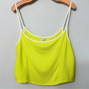 Urban Outfitters BDG Neon Chartreuse Yellow Ribbed Tank Top